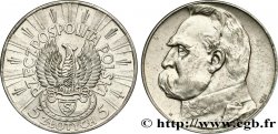 POLAND 5 Zlotych aigle / Joseph Pilsudski, 20e anniversaire de la fondation de la Ligue des fusiliers polonais 1934 Varsovie