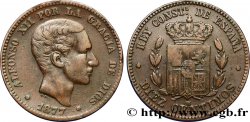 ESPAGNE 10 Centimos Alphonse XII 1877 Oeschger Mesdach & CO