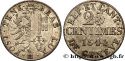 SWITZERLAND - REPUBLIC OF GENEVA 25 Centimes - Canton de Genève 1844 