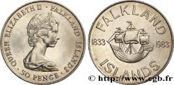 FALKLAND ISLANDS 50 Pence 150 ans de souveraineté britannique 1983 