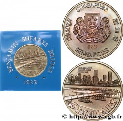 SINGAPUR 5 Dollars pont Benjamin Sheares 1982 