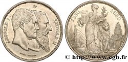 BELGIUM - KINGDOM OF BELGIUM - LEOPOLD II 5 Francs, Cinquantenaire du Royaume (1830-1880) 1880 Bruxelles