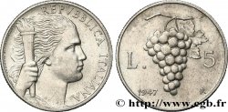 ITALIE 5 Lire 1947 Rome