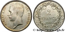 BELGIQUE 2 Francs Albert Ier légende française 1910