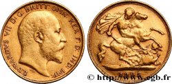 UNITED KINGDOM 1/2 Souverain Edouard VII / St Georges terrassant le dragon 1903 Londres