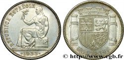 ESPAGNE 1 Peseta République Espagnole 1933 Madrid