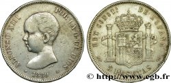 ESPAGNE 5 Pesetas Alphonse XIII 1er type 1889 Madrid