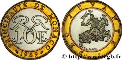 MONACO 10 Francs monogramme de Rainier III / chevalier en armes 1989 Paris