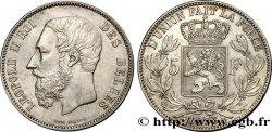 BELGIQUE 5 Francs Léopold II 1873