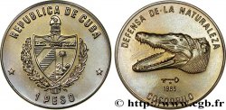 CUBA 1 Peso “défense de la nature : emblème / crocodile 1985 