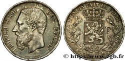 BELGIQUE 5 Francs Léopold II 1865
