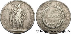 ITALIE - GAULE SUBALPINE 5 Francs an 9 1801 Turin