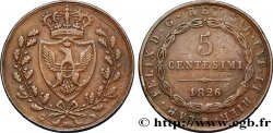 ITALIA - REGNO DE SARDINIA 5 Centesimi Royaume de Sardaigne type au “P” 1826 Turin