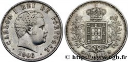 PORTUGAL - ROYAUME DU PORTUGAL - CHARLES Ier 500 Réis  1906  TTB+