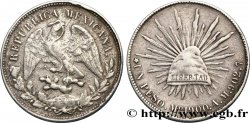 MÉXICO 1 Peso aigle / bonnet phrygien et rayons 1900 Mexico