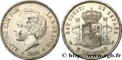 ESPAGNE - ROYAUME D ESPAGNE - ALPHONSE XIII 5 Pesetas 2e type 1893 Madrid