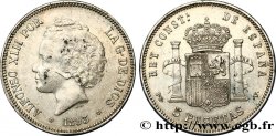 ESPAGNE - ROYAUME D ESPAGNE - ALPHONSE XIII 5 Pesetas 2e type 1893 Madrid