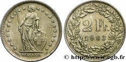 SUISSE 2 Francs Helvetia 1963 Berne