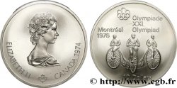 CANADA 10 Dollars JO Montréal 1976 cyclisme : grand bi / Elisabeth II 1974 