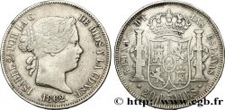 ESPAGNE - ROYAUME D ESPAGNE - ISABELLE II 20 Reales 1862 Séville