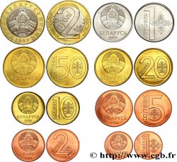 BIELORUSIA Lot de 8 monnaies 2009 2009 