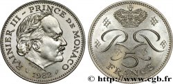 MONACO 5 Francs Rainier III / monogramme couronné 1982 Paris
