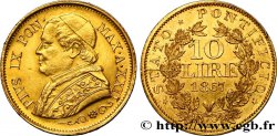 VATICAN AND PAPAL STATES 10 Lire Pie IX an XXII 1867 Rome