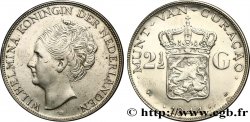 CURACAO 2 1/2 Gulden reine Wilhelmina des Pays Bas 1944 Denver