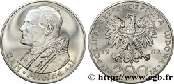 POLOGNE 200 Zlotych Proof visite du pape Jean-Paul II 1982  SPL
