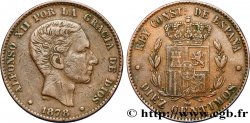 ESPAGNE 10 Centimos Alphonse XII 1878 Oeschger Mesdach & CO