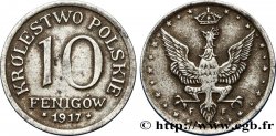 POLAND 10 Fenigow Pologne sous administration allemande 1917