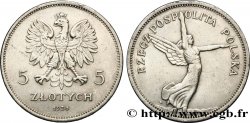 POLOGNE 5 Zlotych allégorie de la victoire 1928 Varsovie