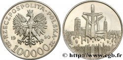 POLONIA 100.000 Zlotych 10e anniversaire du syndicat Solidarność 1990 Varsovie