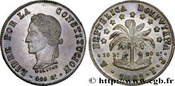 BOLIVIE - RÉPUBLIQUE BOLIVIENNE 8 Soles Simon Bolivar 1861 Potosi