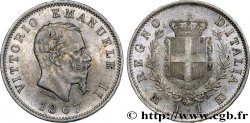 ITALIE - ROYAUME D ITALIE - VICTOR-EMMANUEL II 1 Lire  1867 Milan SUP