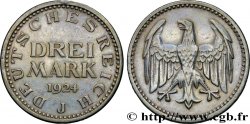 GERMANY 3 Mark aigle 1924 Hambourg