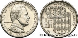 MONACO 1/2 Franc Rainier III / écu couronné 1965 Paris
