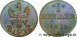 GERMANIA - LIBERA CITTA DE FRANCOFORTE 1 Heller aigle - ville libre de Francfort 1821 Francfort