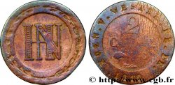 GERMANY - KINGDOM OF WESTPHALIA 2 Cent. monogramme de Jérôme Napoléon 1812 Cassel - C