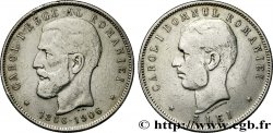 ROMANIA 5 Lei - 40e anniversaire du règne de Charles Ier 1906