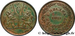ST HELENA 1/2 Penny (Half Penny) 1821