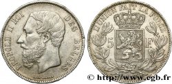 BÉLGICA 5 Francs Léopold II 1867 