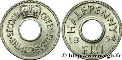 FIJI 1/2 Penny frappe au nom de la reine Élisabeth II 1954