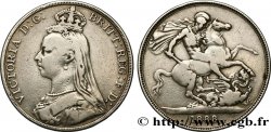 ROYAUME-UNI 1 Crown Victoria buste du jubilé / St Georges terrassant le dragon 1888 