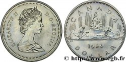 CANADA 1 Dollar Elisabeth II / indiens et canoe 1986 