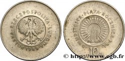 POLEN 10 Zlotych aigle / 25e anniversaire de la République Populaire 1969 Varsovie