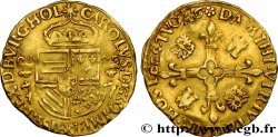 PAYS-BAS ESPAGNOLS - COMTÉ DE HOLLANDE - CHARLES V DIT CHARLES QUINT Couronne d or au soleil 1546 Dordrecht TTB