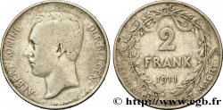 BELGIEN 2 Francs Albert Ier légende flamande 1911 