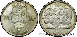 BELGIUM 100 Francs bustes des quatre rois de Belgique, légende flamande 1949 