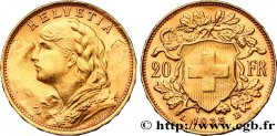 SUISSE 20 Francs or  Vreneli   1935 Berne